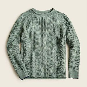J.Crew Boys' cotton cable-knit rollneck™ sweater.